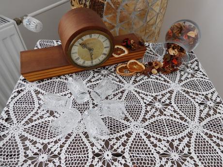 Brúsené sklo poldecáky 6 kusov, 