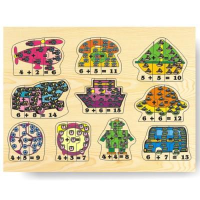 Vkladačka (39,5x30 cm) matematika počítanie do 15, 