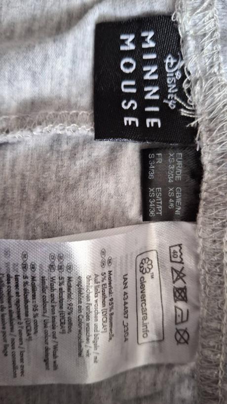 Dámske svetlošedé legíny, minnie mouse., pepperts,xs