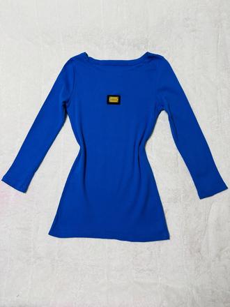 Vrúbkované modré tričko, m