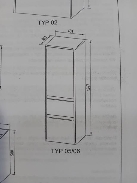 Závesná skrinka do kúpeľne nova,