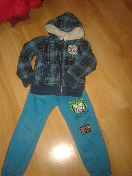 Prechodná bundička h&m + tepláčky veľ. 110-116, h&m,110