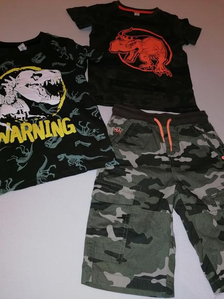 Maskáčové t-rex 2 tričká a šortky, 122