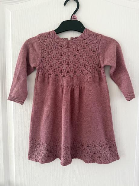 Detské šaty zo zmesi bavlny a hodvábu, 74