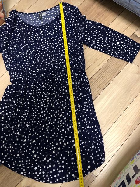 Tmavomodré šaty s hviezdičkami, h&m,38