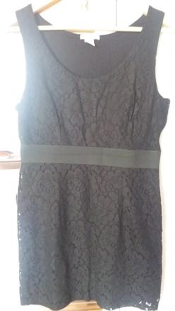 Cierne šaty s cipkou hm, h&m,40