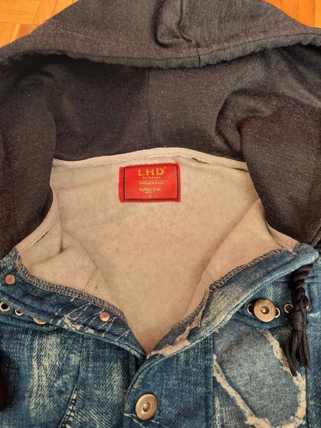 Zateplená dievčenská mikino-bunda s kapucňou, xs