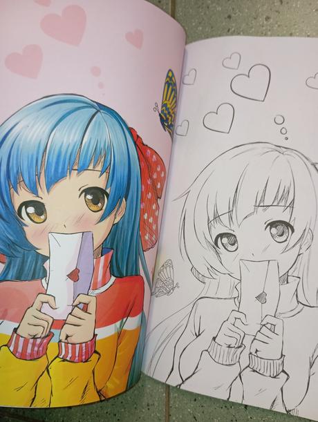 Manga omaľovánka color action, 