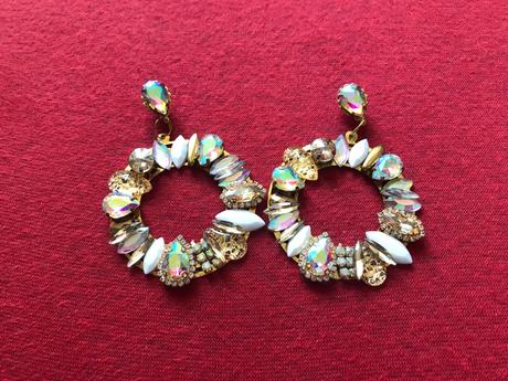 Nausnice s kamienkami,priemer 6 cm,