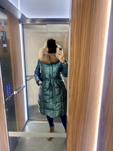 Luxusna zimna bunda s pravou kozusinou, l