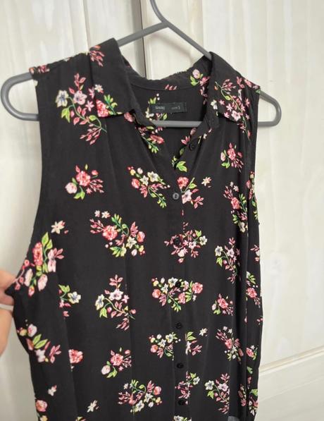 Kvetovana blúzka bez rukávov, sinsay,s