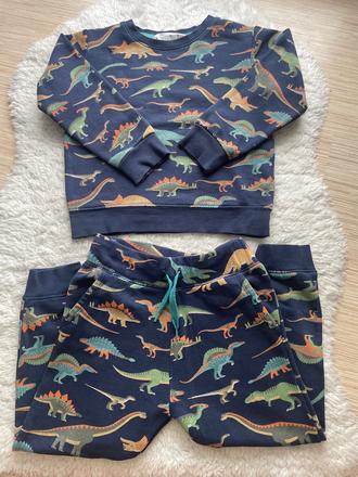 Modra teplakova suprava dinosaury h&m, h&m,98