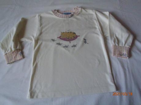 Biele tričko s mačičkou, lucky lax,110