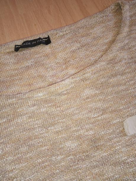 Pulóver bežovozlaty, l