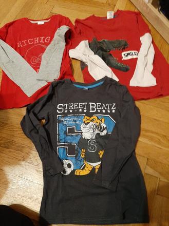 Balík oblečenia-tričká s dlhým rukávom 128, m&co,128