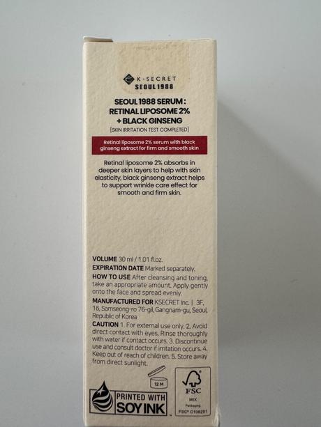 Ksecret seoul 1988 serum retinal liposome 2percent,