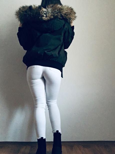 Dámska olivová bunda, new yorker,m