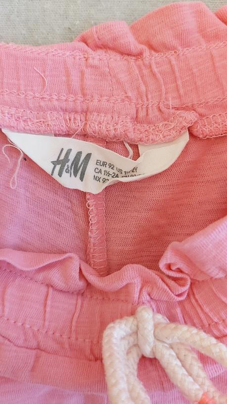 Šortky ružové h&m 92, h&m,92