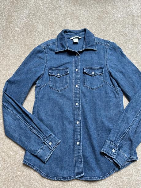 Rifľová košeľa veľ. xs, h&m,xs