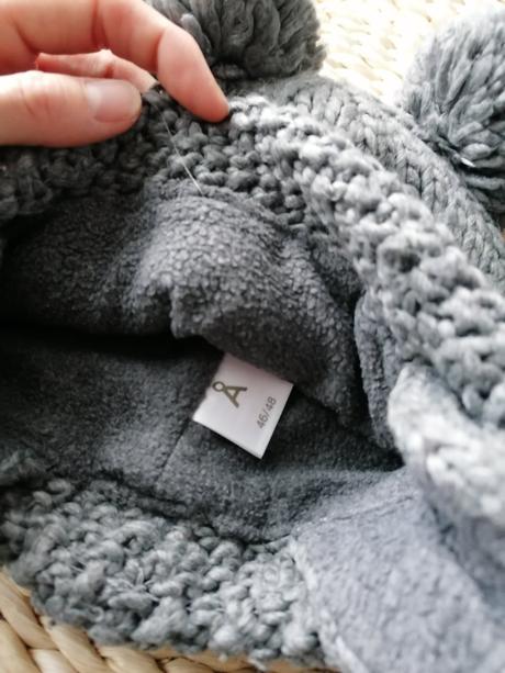 Čiapka zateplena seda 80-86, 86