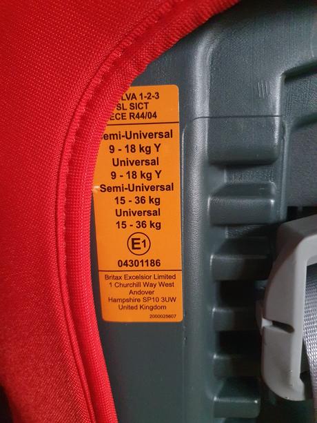 Britax 9 - 36 kg evolva 1-2-3 sict isofix, britax