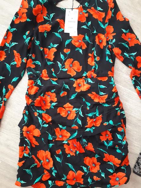 Saty s kvetinovym vzorom zara, zara,l