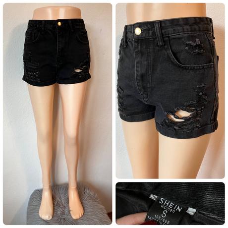 Dámske rifľové šortky roztrhané shein (s), s