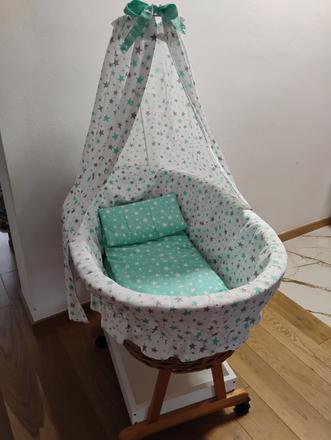 Prútený košík pre bábätká, šírka (cm): 60,dĺžka (cm): 90