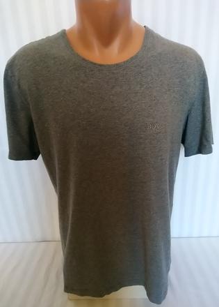 Pánske tmavo sivé tričko, boss, m