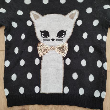 Pulóver s mačkou, zn. h&m, veľ.110/116, h&m,116