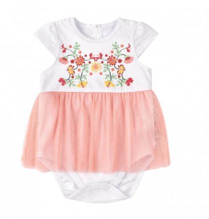 Detské body-šaty kvetmi, 74 / 80 / 86