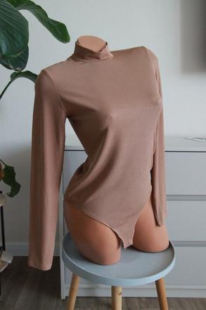 Hnedý body top, h&m, m, h&m,m