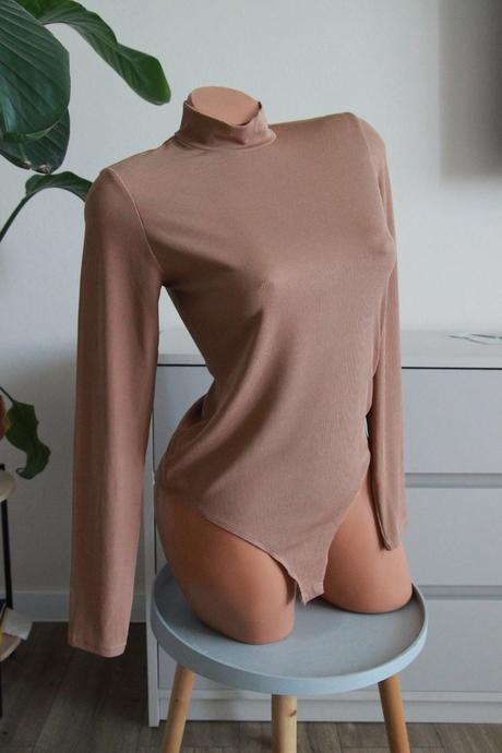 Hnedý body top, h&m, m, h&m,m