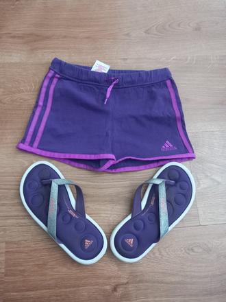 Žabky + kraťasky, adidas,30