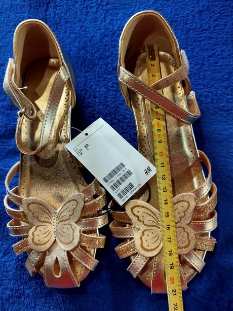Zlaté sandálky vd 21 cm, h&m,33