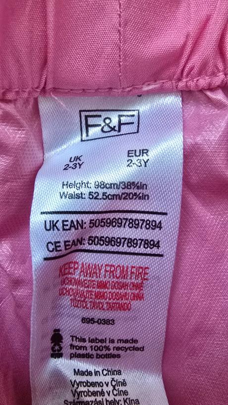 Nohavice do dažďa, f&f,98