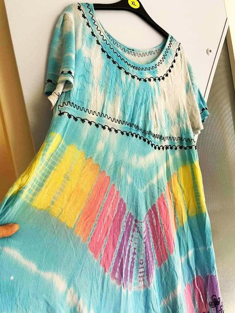 Ľahké letné batikované maxi šaty xl/xxl, xxl