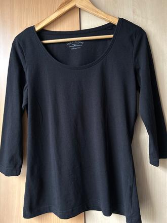 Čierne tričko s 3/4 rukávmi-42, kik,42