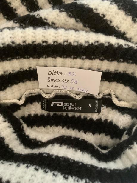 Pruhovany sveter amisu fisbone rolak, fishbone,s