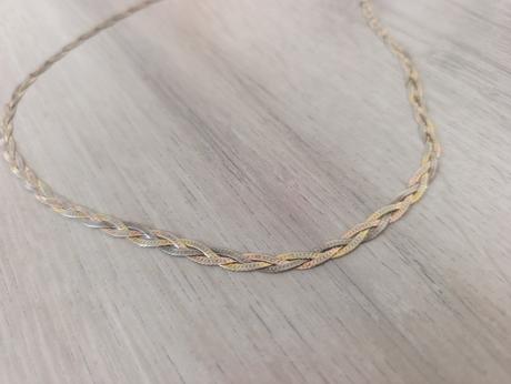 Trojfarebná strieborná retiazka, 