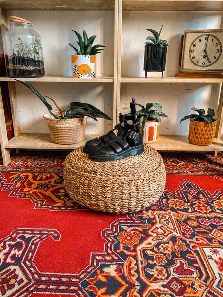 Dr martens sandále vysoké čierne kozenne, 36