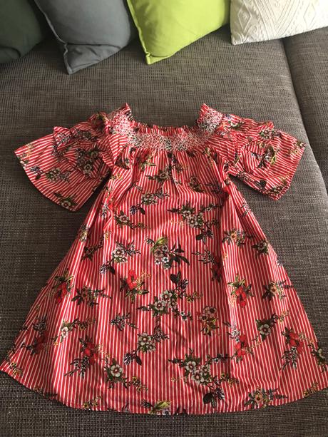 Cervena kvietkova tunika, river island, 7-8 rokov, river island,128