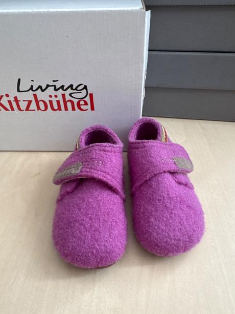 Detské papučky fialové z ovčej vlny living kitzbüh, 20