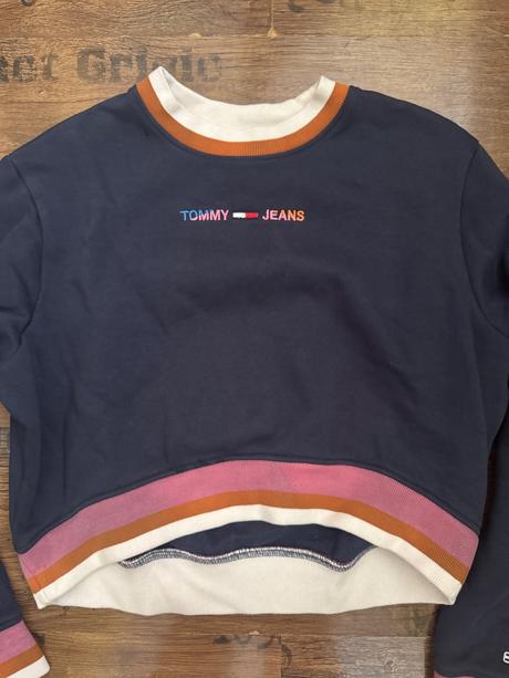 Cropnutá mikina tommy jeans, tommy hilfiger,xs