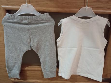 Mickey mouse komplet tepláky pudlace tielko, h&m,74