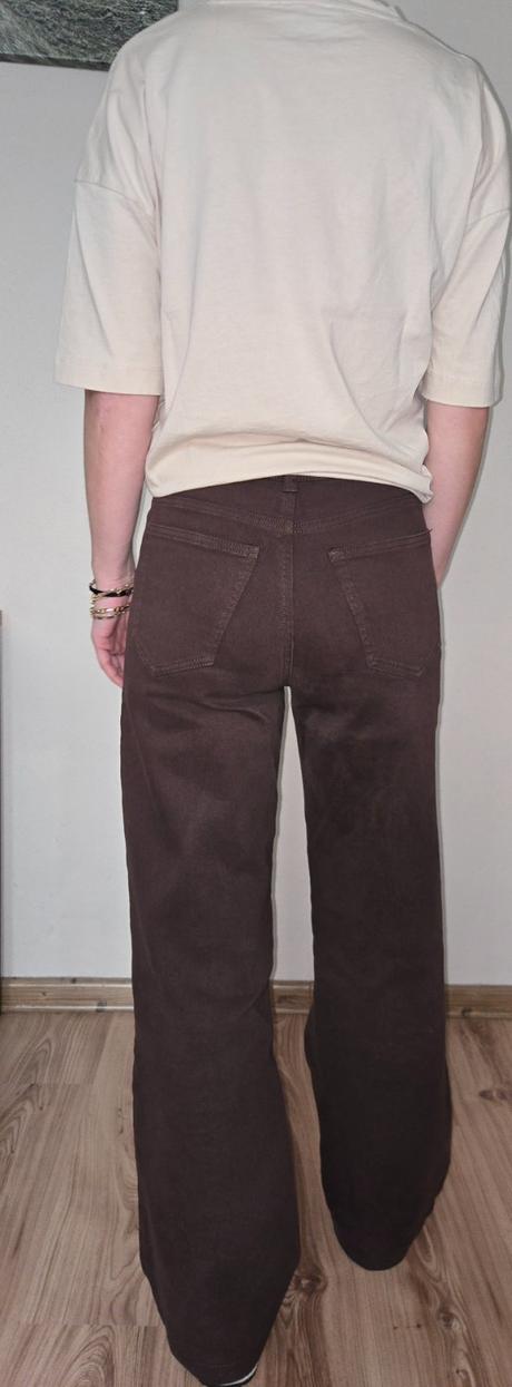 Široké wide leg hnedé, c&a,xs