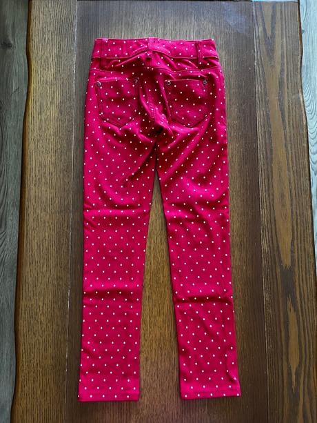 Pružné bodkované nohavice s mravčekmi, 128