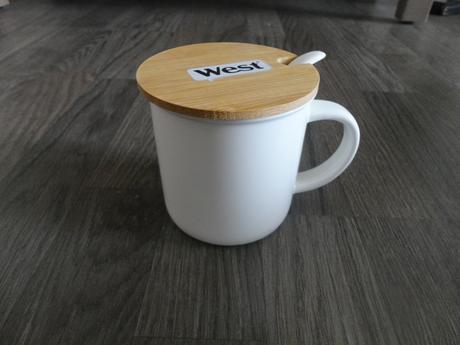 Keramický hrnček na čaj + lyžička - nový,