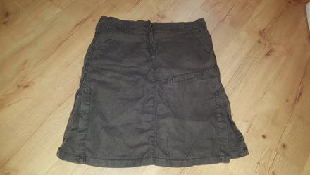 Hnedá ľanová sukňa, esprit,38