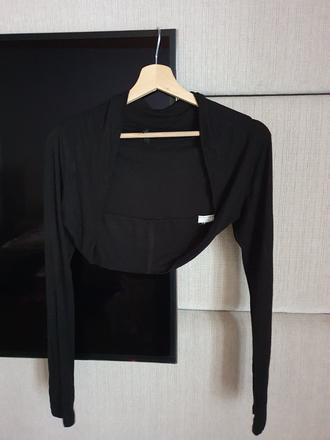 Bolerko/top čierny s dlhym rukavom, amisu,s